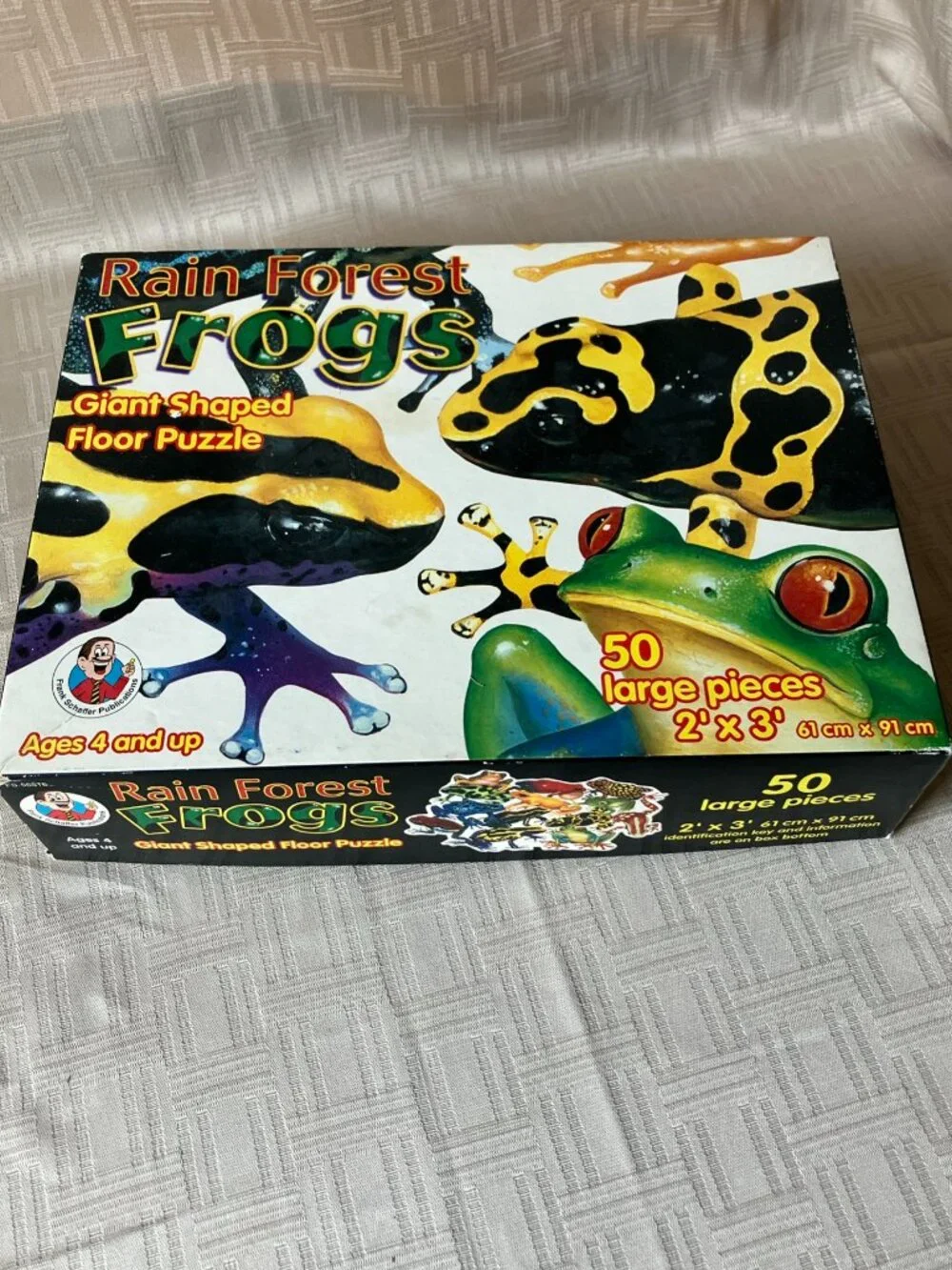 1996 Rainforest Frogs Floor Puzzle 50 Large Pieces 2'x3' Ages 4 and Up, EUC